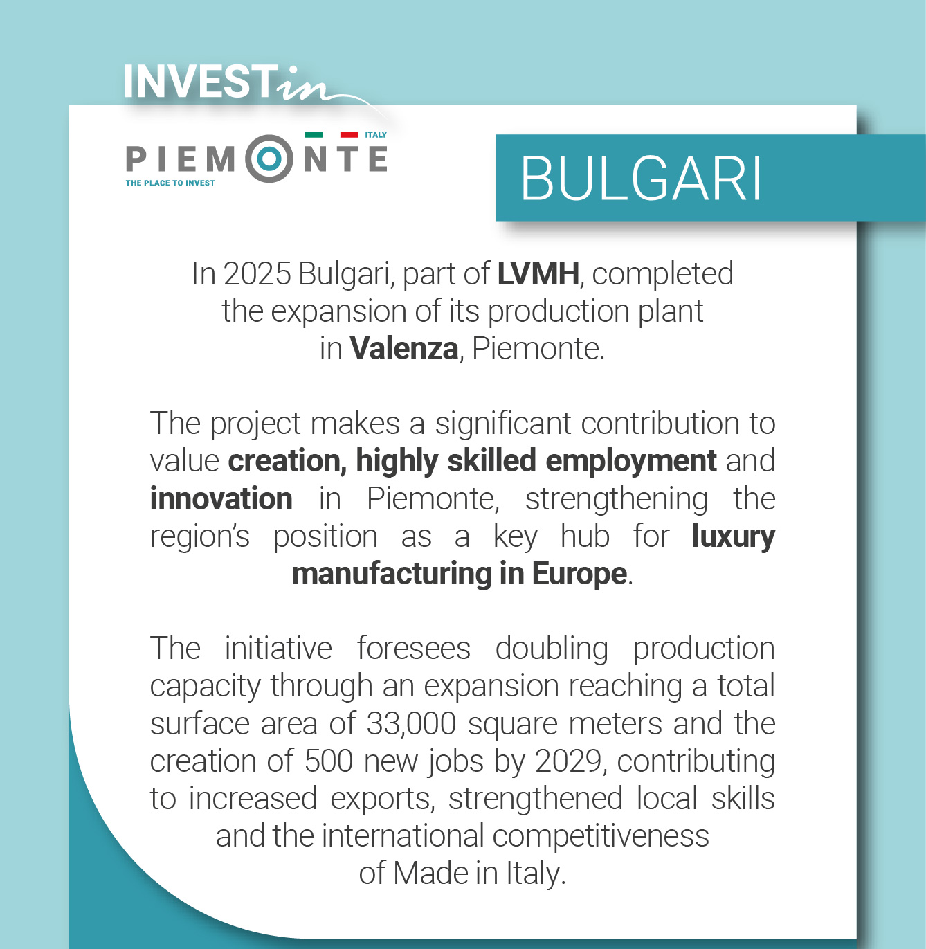 Bulgari in Piemonte